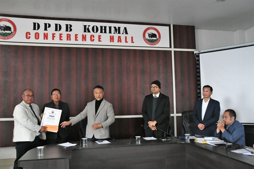 Recipients of Kohima District Road Safety Award at DPDB Hall, Kohima on February 15. (Photo Courtesy: Kohima District Road Safety Committee)